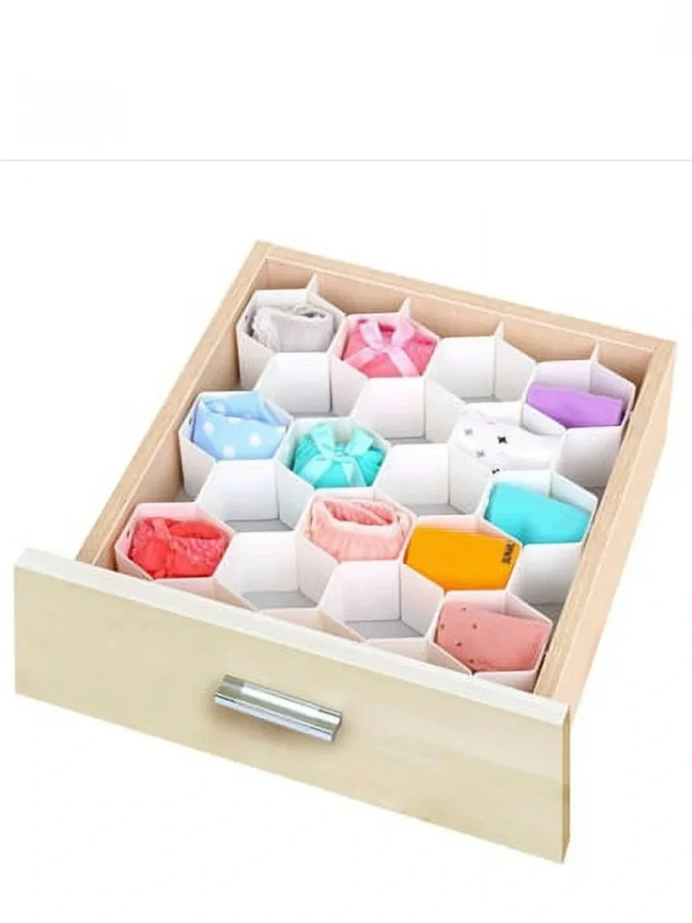 3Pcs Beige Hanging 18 Shoes Storage, Honeycomb Drawer Organizer, Connecting Hook